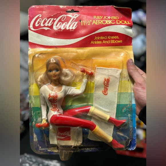 Coca-Cola Collectible Aerobic Doll Fully Jointed 11.5” vintage (x) - Picture 1 of 6
